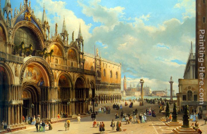 St. Marks and the Doges Palace, Venice painting - Carlo Grubacs St. Marks and the Doges Palace, Venice art painting